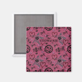 90s Retro Roze Girly Punk Magneet (Voorkant / Achterkant)