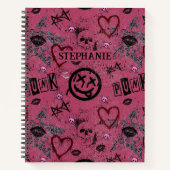 90s Retro Roze Girly Punk Notitieboek (Voorkant)
