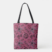 90s Retro Roze Girly Punk Tote Bag (Achterkant)