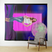 90's Retro Ruimtesfeer Feest Decoratie Achtergrond Wandkleed (In Situ (horizontaal))