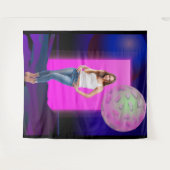 90's Retro Ruimtesfeer Feest Decoratie Achtergrond Wandkleed (Voorkant (horizontaal))
