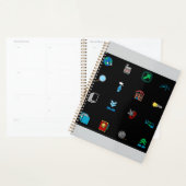 90s Retro Tech and Web Icon Pattern Planner (Display)