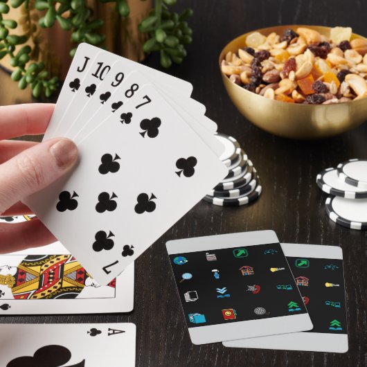 90s Retro Tech and Web Icon Pattern Pokerkaarten (Insitu)