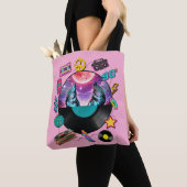 90s Retro Wolf Record Player All Over Print Tote Bag (Dichtbij)