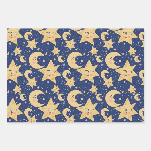 90s retro Wrapping Paper Flat Sheet Set van 3 (Voorkant)