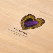 90s Rockabilly Punk Heart Tattoo Style Pattern Acryl Uitnodigingen (Laagn)