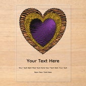 90s Rockabilly Punk Heart Tattoo Style Pattern Acryl Uitnodigingen (Voorkant)