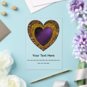 90s Rockabilly Punk Heart Tattoo Style Pattern Acryl Uitnodigingen (Insitu (Huwelijk))