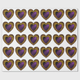 90s Rockabilly Punk Heart Tattoo Style Pattern Cadeaupapier