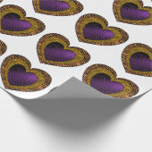 90s Rockabilly Punk Heart Tattoo Style Pattern Cadeaupapier (Hoek)