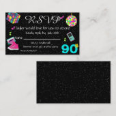 90's RSVP, Terug naar de 90's, Any Age, Visitekaartje (Voorkant / Achterkant)