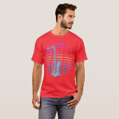 90s Saxofonist jongen T-shirt (Voorkant volledig)