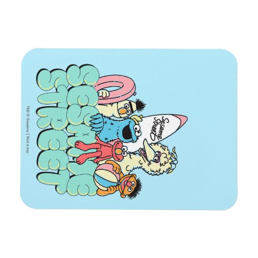 90's Sesamstraat  Surf Magneet (Horizontaal)