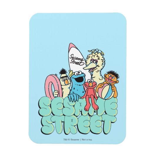 90's Sesamstraat Surf Magneet (Verticaal)