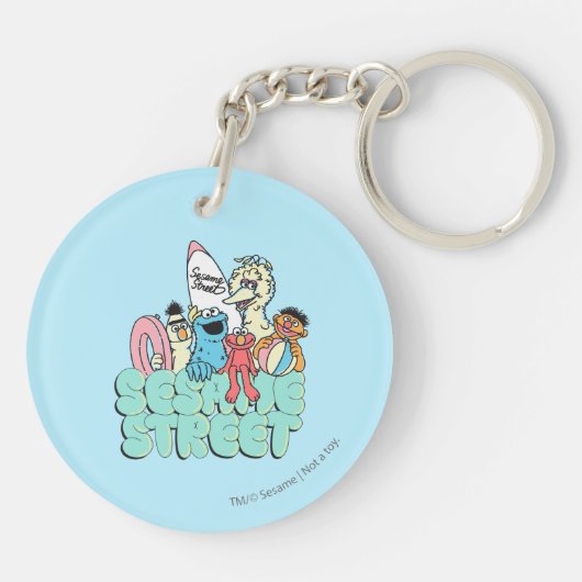 90's Sesamstraat  Surf Sleutelhanger (Achterkant)