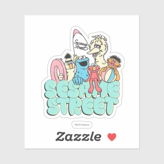 90's Sesamstraat  Surf Sticker (Vel)