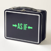 90s Slogan Lunch Box, Black Metal Lunch Box (Voorkant)