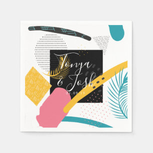 90s Splash Abstracte Kunst Collage Servet