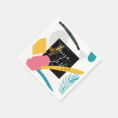 90s Splash Abstracte Kunst Collage Servet (Hoek)