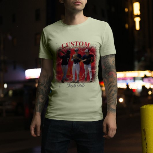 90's Sport Bootleg Rap aangepaste foto T-shirt