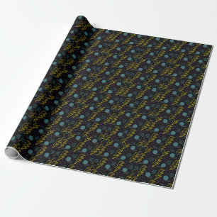 90's stijl: kleurrijk abstract patroon cadeaupapier