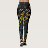 90's stijl: kleurrijk abstract patroon leggings (Achterkant)