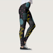 90's stijl: kleurrijk abstract patroon leggings (Rechts)