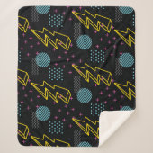 90's stijl: kleurrijk abstract patroon sherpa deken (Voorkant)