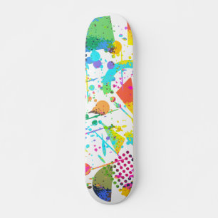 90s Stijl kleurrijke geometrische retroflectorstij Persoonlijk Skateboard