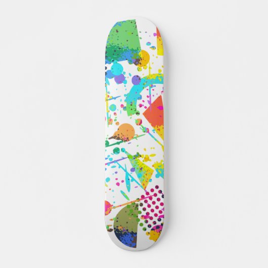 90s Stijl kleurrijke geometrische retroflectorstij Persoonlijk Skateboard (Voorkant)