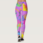 90s Stijlkleurige Geometrische Retrograafstijl Sti Leggings (Achterkant)