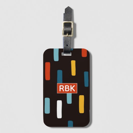 90s Street Icons seamless scandinavian pattern Bagagelabel (Voorkant (verticaal))