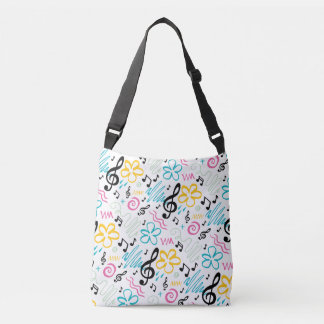 90s Style Treble Clef Muziek Crossbody Tas