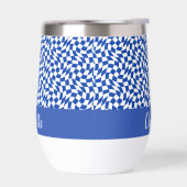 90's thema blauwe geruite naam monogram (Links)