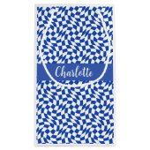 90's thema blauwe geruite naam monogram klein cadeauzakje (Achterkant)