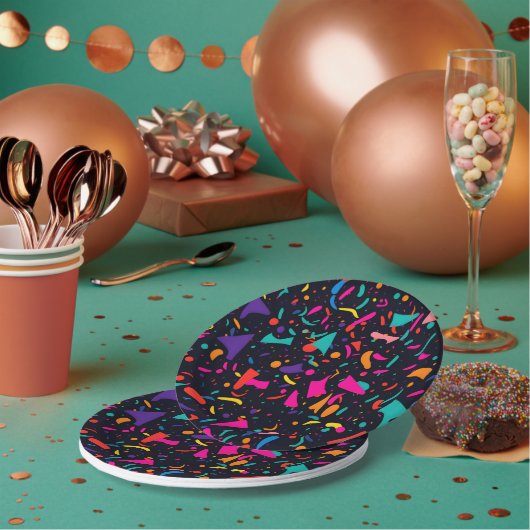 90's Thema Confetti Papier Bord Verjaardagsfeest (Multi)