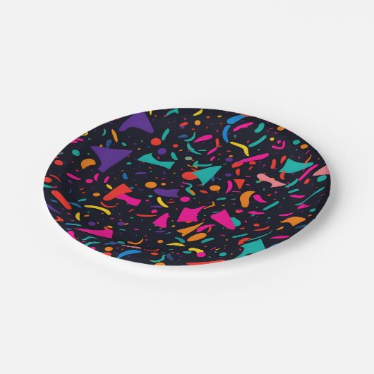 90's Thema Confetti Papier Bord Verjaardagsfeest (Gekanteld)