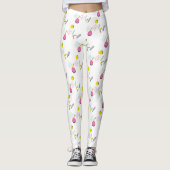 90s Theme Colorful Retro Memphis Pattern Leggings (Voorkant)