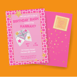 90s Throwback Cootie Catcher Verjaardagsfeest Kaart