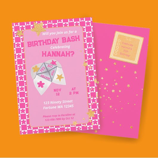 90s Throwback Cootie Catcher Verjaardagsfeest Kaart