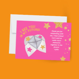 90s Throwback Fortune Party Dank je Bedankkaart