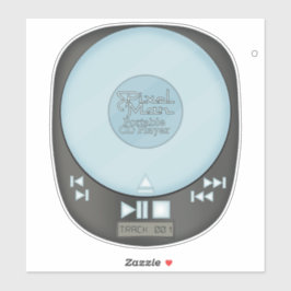 90s Throwback - PixelMan Draagbare CD-speler Stick Sticker