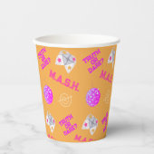 90's Throwback Roze en Sinaasappel Papieren Bekers (Voorkant)