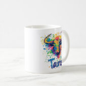 90s Throwback Taurus: Splatter Paint Mok (Voorkant rechts)