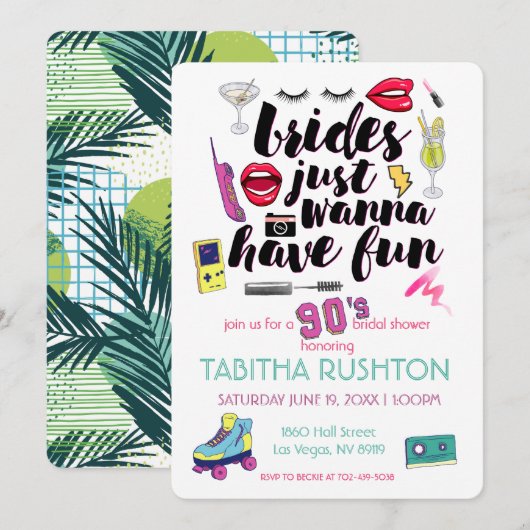 90s Throwback Vrijgezellenfeest Kaart (Voorkant / Achterkant)