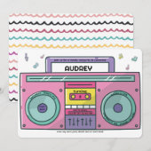 90's Totally Rad Boombox Music Thema Verjaardag Kaart (Voorkant / Achterkant)