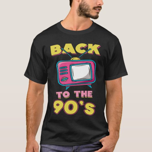 90s-uitgang Terug naar de 90s retro-tv T-shirt (Voorkant)