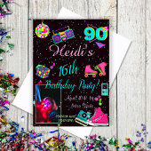 90's Uitnodiging, Foto terug naar de jaren '90, Kaart