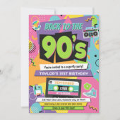 90s Uitnodiging voor verjaardagsfeestje (Voorkant)
