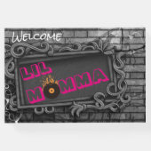 90's Urban Hip Hop|Roze & Goud Baby shower Gastenboek (Achterkant)